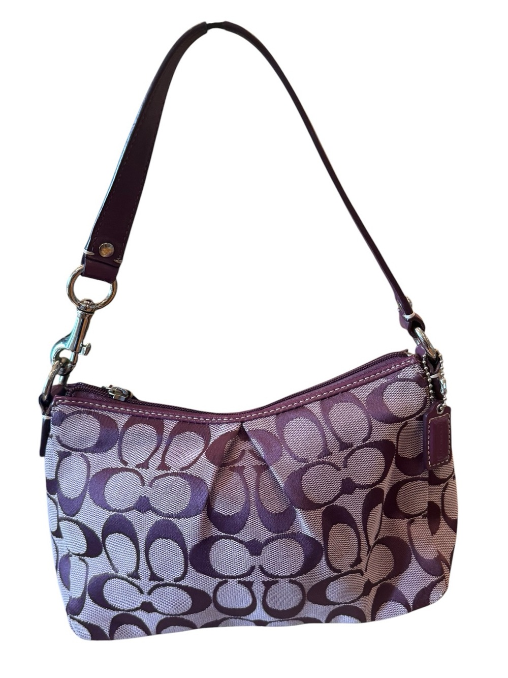 Coach - Signature Baguette Shoulder Bag Y2K Jacquard Canvas - EUC